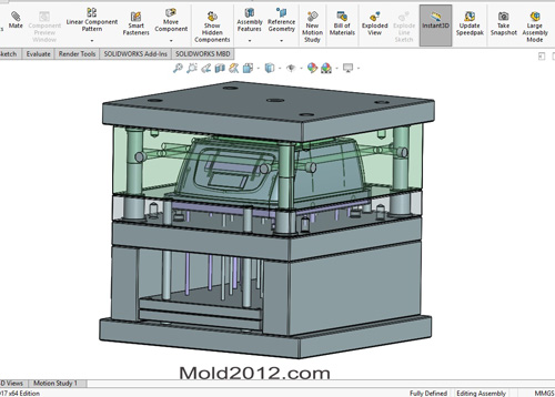 فیلم آموزش طراحی قالب تزریق پلاستیک solidworks